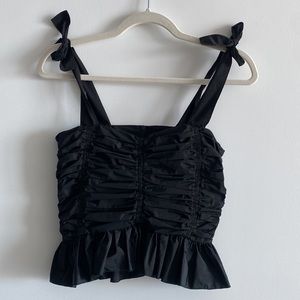 Square neckline crop top